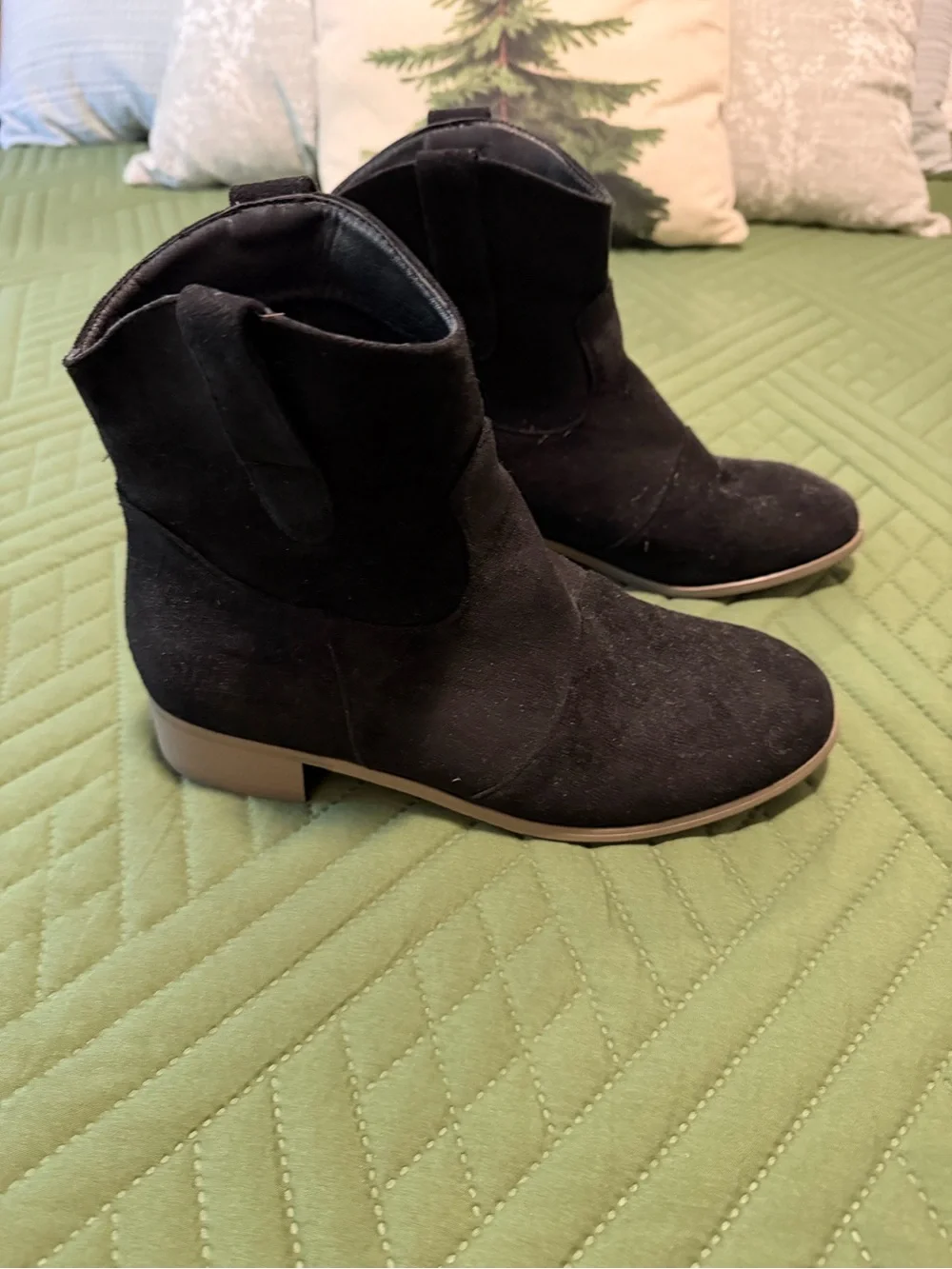 Black Suede Ankle Boot